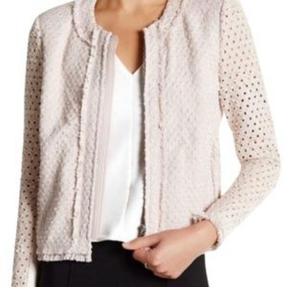 Rebecca Taylor Cream Textured Blazer
